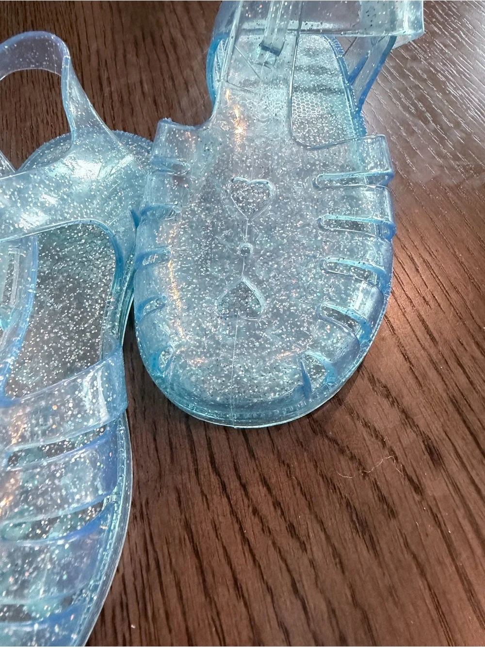 NWOT Toddler Size 10 (27) Sparkle Jelly Sandals - Blue